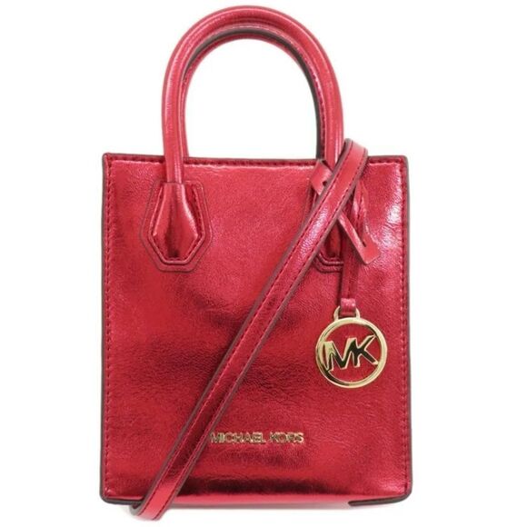 Michael Kors Mercer XS Crimson Shopper Crossbody - New With Tags
